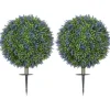 2-pack konstgjord lavendel 60 cm UV-skydd med markspjut, för hem & trädgård