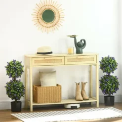 2-pack konstgjord lavendel 70 cm med kruka, UV-skydd, för hem & trädgård