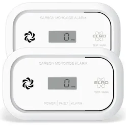 Pack med 2 Kolmonoxid Detektorer ELRO FC5003 | Sensor 10 År | med Visning | 2 Stycken