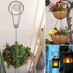 3-pack metallhängande kedjor växtstöd för fågelmatare, lyktor och vindspel, starka krokar för utomhusbruk