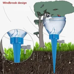 24-pack självvattnande spikar för växt, utomhusautomatisk växtvattnare, insatsenheter med justerbar ventilbrytare