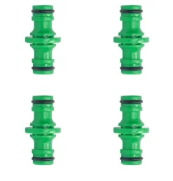 4-Pack Slangkoppling - Dubbel Pass Plastnippelkoppling