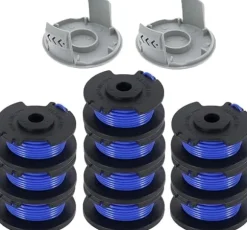 8-pack trimmerspolar med trimmertråd och lock RYOBI grästrimmer