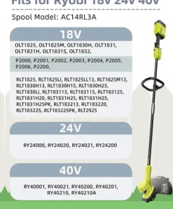 8-pack trimmerspolar med trimmertråd och lock RYOBI grästrimmer