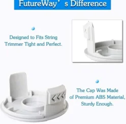 8-pack trimmerspolar med trimmertråd och lock RYOBI grästrimmer