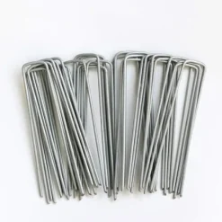 10-pack 4-tums landskapsklammer Trädgårdsstakar Staket Nätstift Markspikar Sod Cover Tygpinnar Rostfri galvaniserad