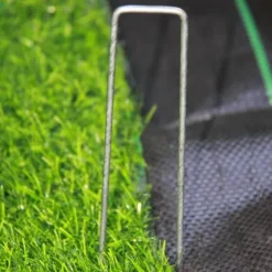 10-pack 4-tums landskapsklammer Trädgårdsstakar Staket Nätstift Markspikar Sod Cover Tygpinnar Rostfri galvaniserad