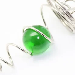 2-pack 7-tums prydnadsbollar med spiralsvans dekorativ vindstabilisator inomhus- och utomhusträdgårdsdekoration rostfritt stål glasbollar med hängand | CDON