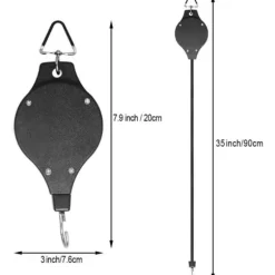 4-pack växtkrokar, utdragbara växtkrokar för lättåtkomliga hängande blomkorgar, lämpliga för trädgårdskorgar, blomkrukor och fågelmatare