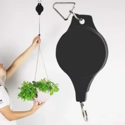 4-pack växtkrokar, utdragbara växtkrokar för lättåtkomliga hängande blomkorgar, lämpliga för trädgårdskorgar, blomkrukor och fågelmatare