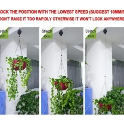 4-pack växtkrokar, utdragbara växtkrokar för lättåtkomliga hängande blomkorgar, lämpliga för trädgårdskorgar, blomkrukor och fågelmatare