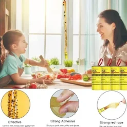 Paket med 32 flugfångarrullar - självhäftande remsor - för inomhus och utomhus