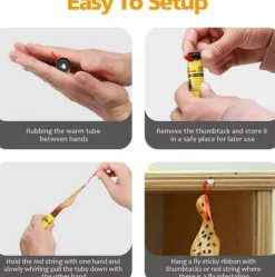 Paket med 32 flugfångarrullar - självhäftande remsor - för inomhus och utomhus