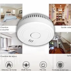 Paket med 6 st ELRO FS1805 rökdetektorer med magnet och 5 års batteri - Vit