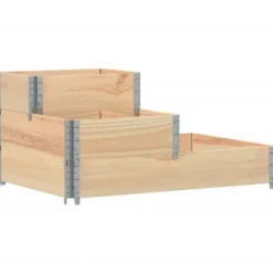 Pallkrage 3 nivåer 120x80 cm massiv furu