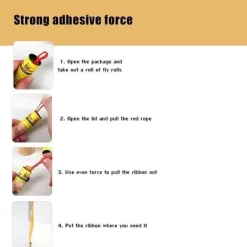 Pappersflugfångare, 20 rullar flugpappersrullar, klibbigt papper, flugpappersremsor, myggfångartejp