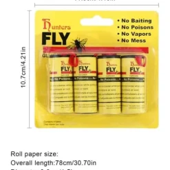 Pappersflugfångare, 20 rullar flugpappersrullar, klibbigt papper, flugpappersremsor, myggfångartejp