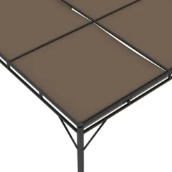 Partytält & paviljoner - Living Trädgårdspaviljong med draperier 4x3x2,25 m taupe
