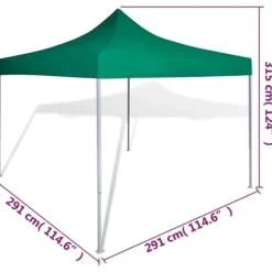 Partytält & paviljoner - Living Grönt hopfällbart tält 3 x 3 m