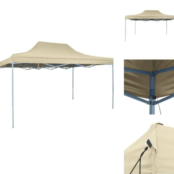 Partytält & paviljoner - Living Pop-Up hopfällbart partytält 3x4,5 m gräddvit