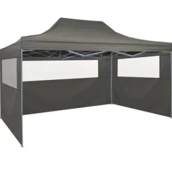 Partytält & paviljoner - Living Pop-Up hopfällbart partytält med 4 sidoväggar 3x4,5 m antracit