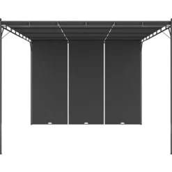 Partytält & paviljoner - Living Trädgårdspaviljong med draperier 4x3x2,25 m antracit