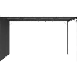 Partytält & paviljoner - Living Trädgårdspaviljong med draperier 4x3x2,25 m antracit