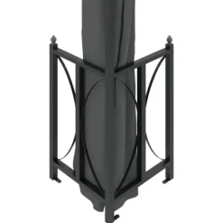 Partytält & paviljoner - Living Paviljong med draperier och dubbelt tak 3x4 m antracit