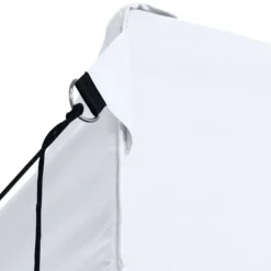 Partytält & paviljoner - Living Hopfällbart partytält med 3 sidoväggar 3x4 m stål vit