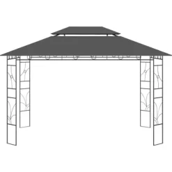 Partytält & paviljoner - Living Paviljong 4x3x2,7 m antracit 160 g/m²