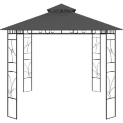 Partytält & paviljoner - Living Paviljong 4x3x2,7 m antracit 160 g/m²
