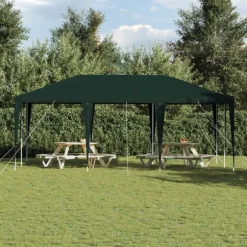 Partytält Grön 600 x 400 x 266 cm Polyeten och Stål