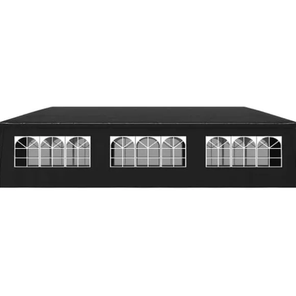 Partytält 3x9 m - UV- och vattenbeständigt med fönster | Färg: Antracit | Storlek: 3x9 m