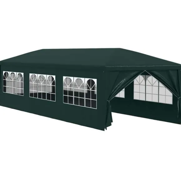 Partytält 3x9 m - UV-beständigt och vattentåligt | Färg: Grön | Storlek: 3x9 m