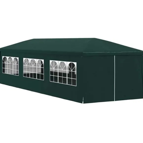 Partytält 3x9 m - UV-beständigt och vattentåligt | Färg: Grön | Storlek: 3x9 m