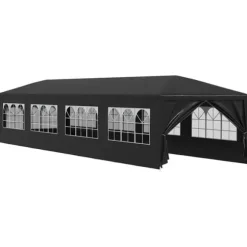 Partytält 3x12 m antracit - UV- och vattenbeständigt | Färg: Antracit | Storlek: 3x12 m