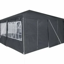 Partytält 4x4 m med 8 väggar - Rymligt och stiligt | Färg: Antracit | Material: PE