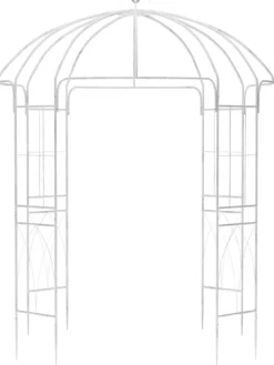 Pavilion Rose Arch - Pergola - Väderbeständig metall - Landsbygdens elegant trädgårdsdekoration