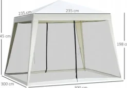 Pavilion 3X3 G1015 VIT MED MYGGNÄT