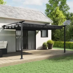 Paviljong Antracit 400 x 300 x 200 cm Polyester