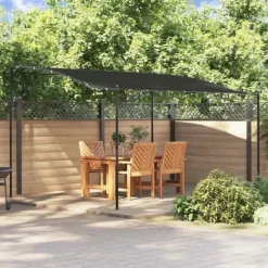 Paviljong antracit 4x3 m – Vattenbeständig Polyester med Stålram | Färg: Antracit | Storlek: 4x3 m
