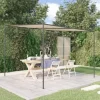 Paviljong beige 3x3 m 180 g/m² tyg och stål