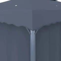 Paviljong med draperi och ljusslinga LED 3x3 m | Färg: Antracit | Storlek: 3x3 m