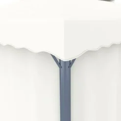 Paviljong med draperi 4x3 m - Trädgårdspaviljong i Gräddvit Aluminium | Färg: Gräddvit | Storlek: 4x3 m