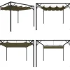 Paviljong med infällbart tak 3x3 m taupe 180 g/m² - Paviljong - Paviljonger - Home & Living