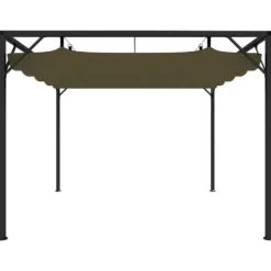 Paviljong med infällbart tak 3x3 m taupe 180 g/m² - Paviljong - Paviljonger - Home & Living