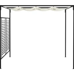 Paviljong med infällbart tak 3x4x2,3 m gräddvit 180 g/m² - Paviljong - Paviljonger - Home & Living
