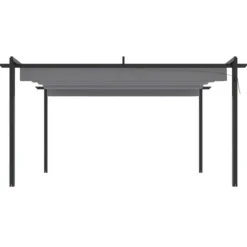 Paviljong med infällbart tak 4x3 m antracit - Paviljong - Paviljonger - Home & Living