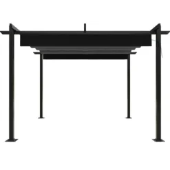 Paviljong med infällbart tak 3x3 m antracit