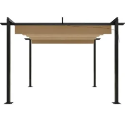 Paviljong med infällbart tak 3x3 m taupe - Paviljong - Paviljonger - Home & Living